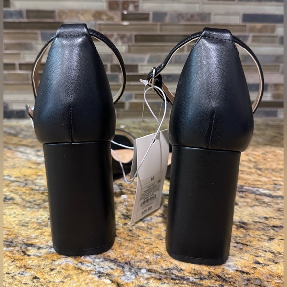 A New Day Ankle Strap Heels Memory Foam Womens Size 10 Black Color - Picture 4 of 8